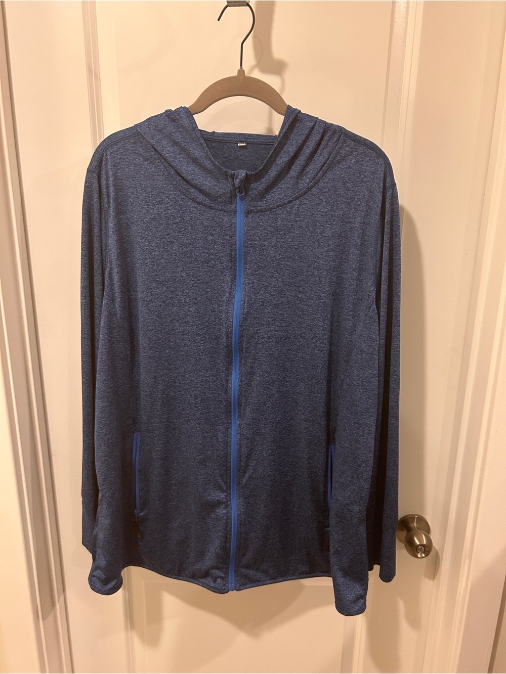 Women’s Blue Lightweight Hooded Zip Jacket